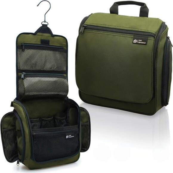 Hanging Travel Toiletry Bag Large Organizer with Hook for Makeup and Toiletries - Picture 1 of 7